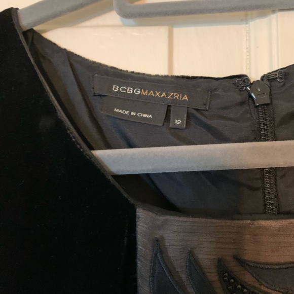 BCBG maxazria velvet black dress - Picture 2 of 4